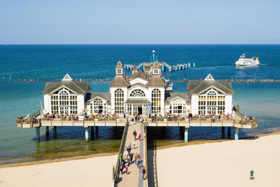 Sellin Pier in the largest island in Germany by area