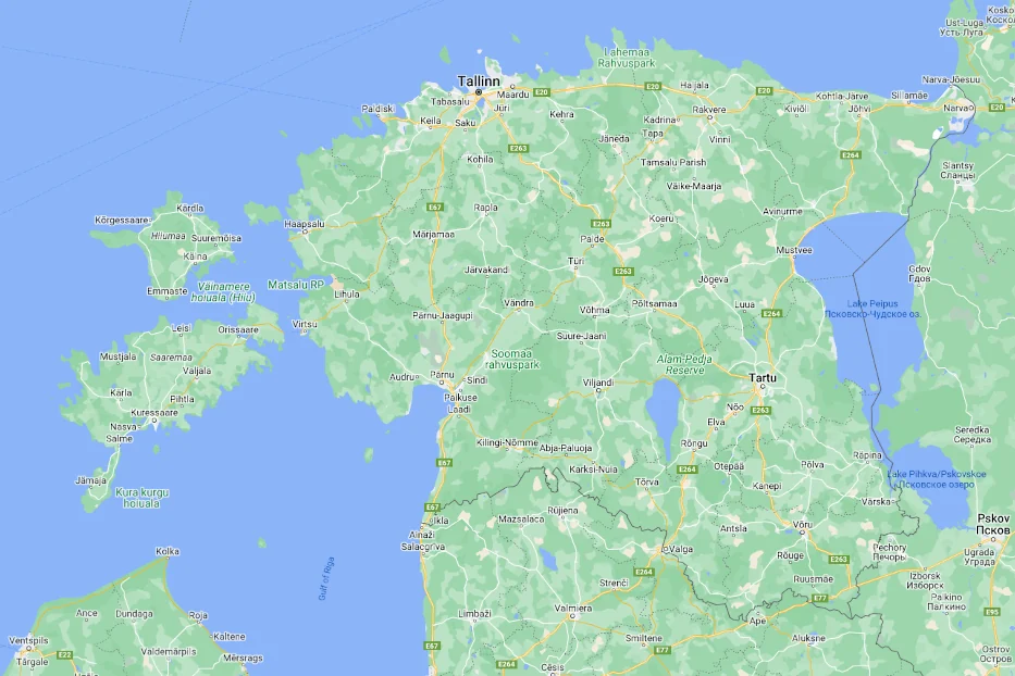 Map of Estonia and its islands