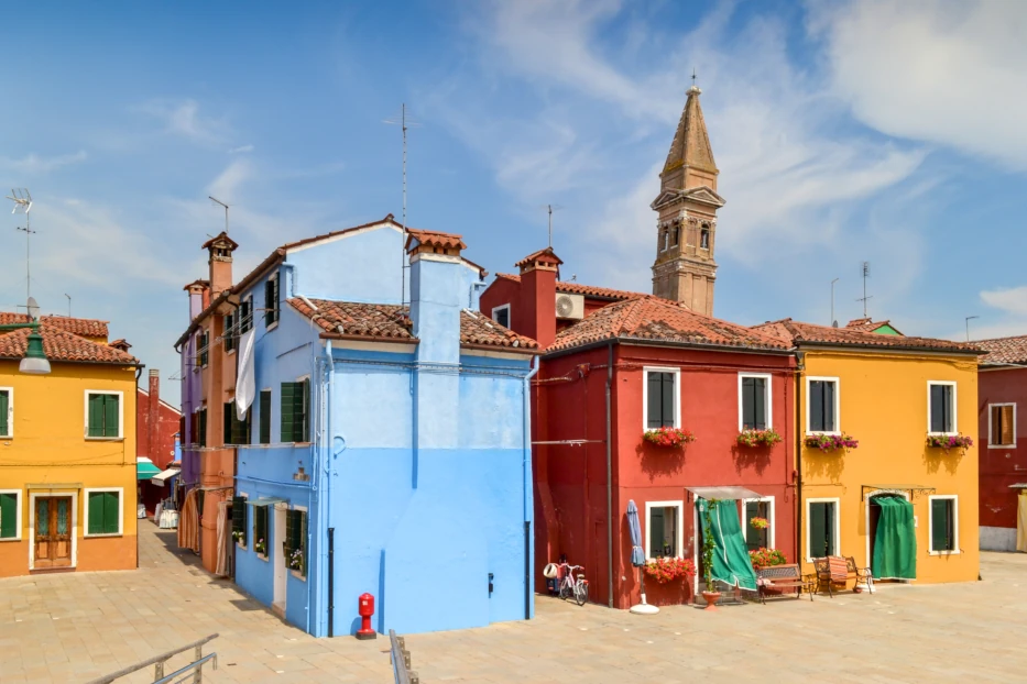 Burano's leaning bell tower