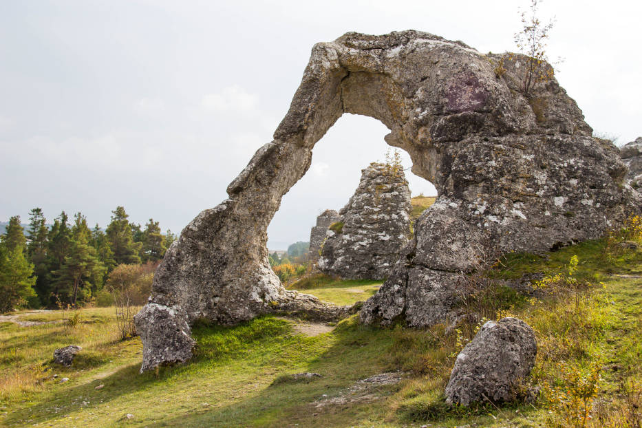 Limestone rock formation on Gotland